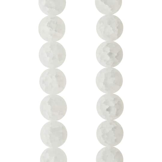12 Pack: White Quartz Round Beads, 10mm by Bead Landing&#x2122;
